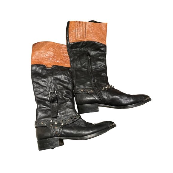 Sam Edelman Two Toned Spike Detailed Knee High Boots Sz 9M - Picture 3 of 12